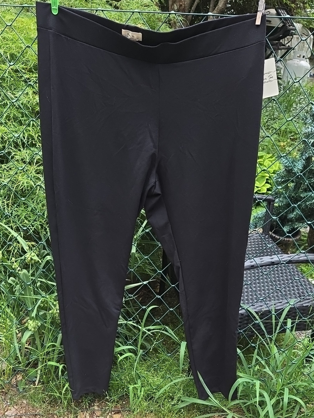 Per Se Black Leggings with Elastic Waistband